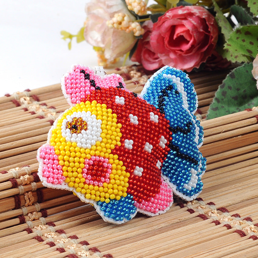 Cute Handmade DIY Full Beaded Keychain Pendant