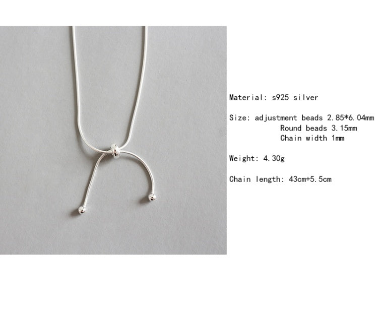 S925 sterling silver female necklace