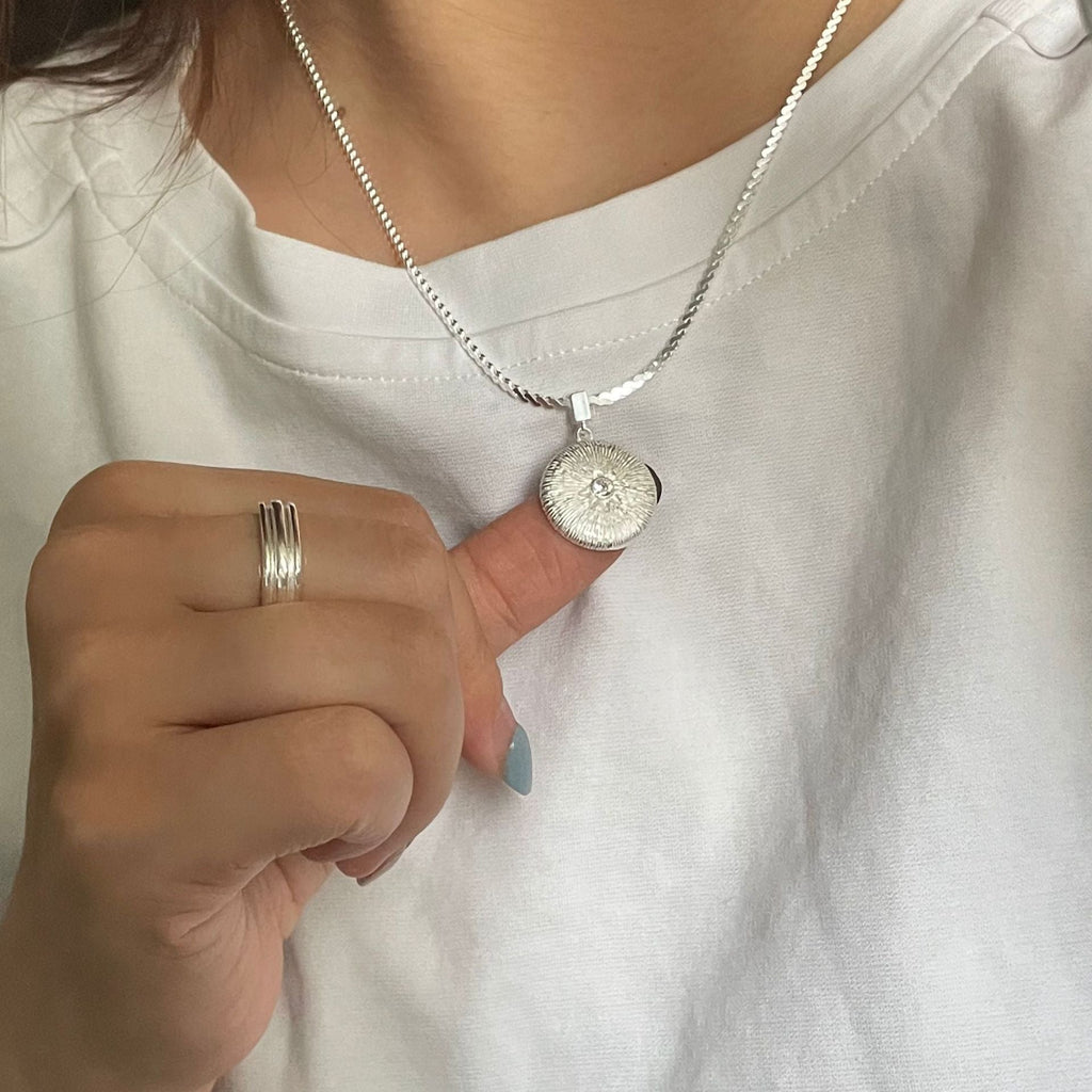 S925 Sterling Silver Zircon Necklace