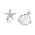 s925 sterling silver shell earrings women