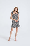 Women Summer Printed V Neck Sleeveless Dress