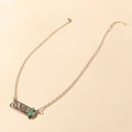 Myra Cowgirl cactus Charm Necklace for Women in Moonlit and Turquoise