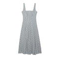Women Clothing Spring Bandage Dress Plaid Midi Dress