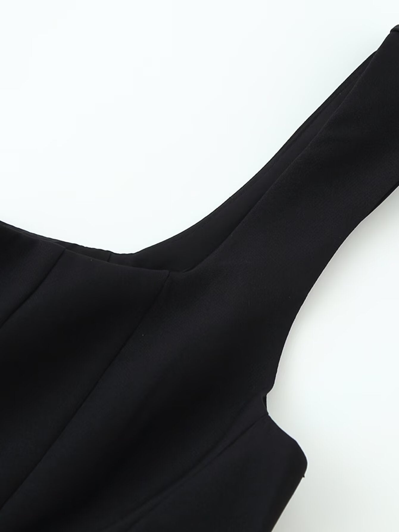 Women Clothing Fashionable All Match U Collar Vest Camisole Top
