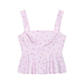 Summer Women Sexy Waist Trimming Printing Strap Top