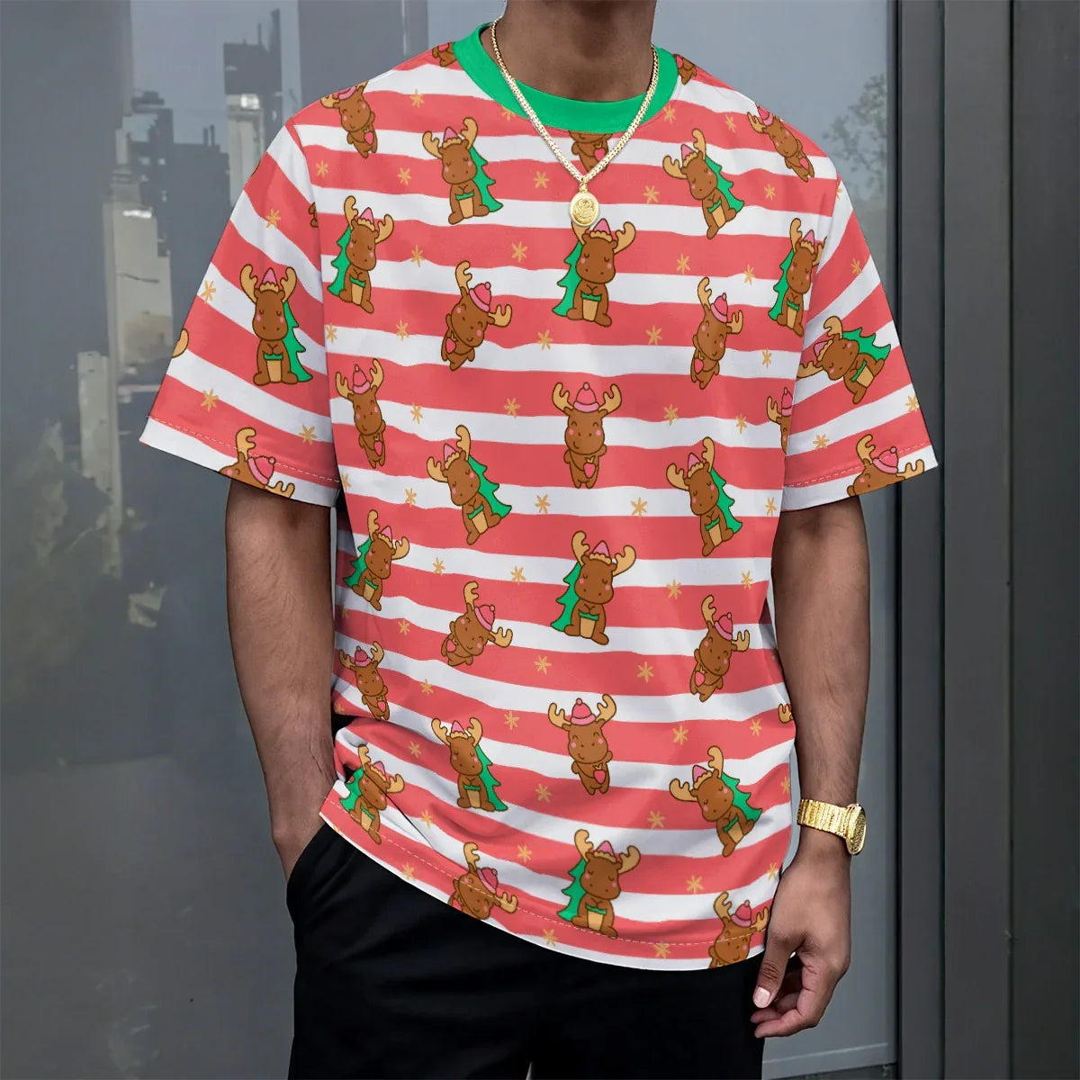Merry Moose Drop-Shoulder Tee