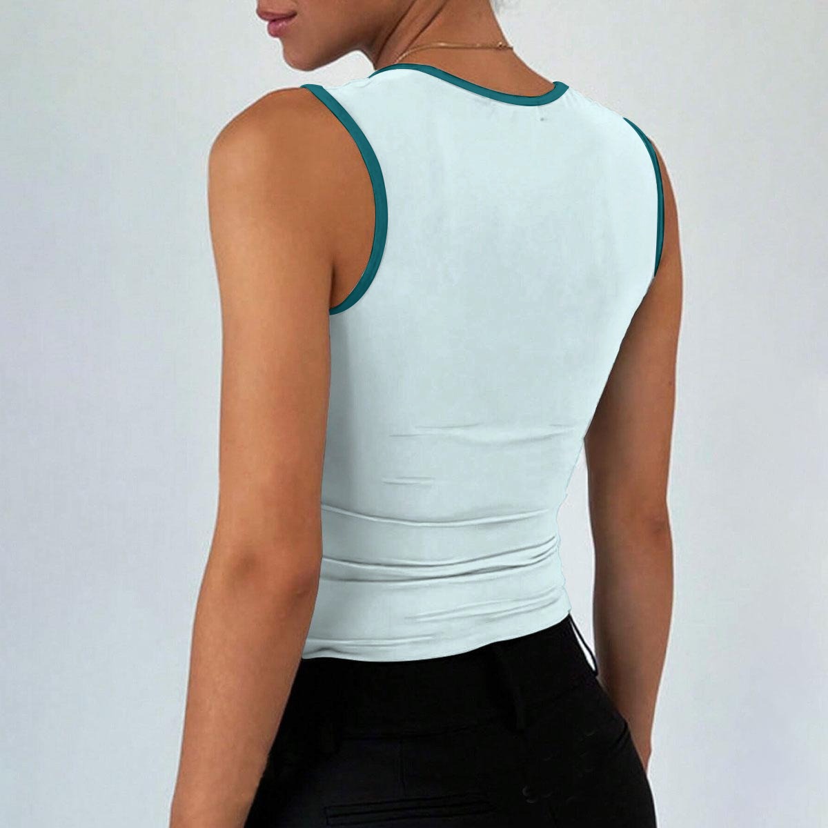I'm Just Baby Blue Crop Tank Top