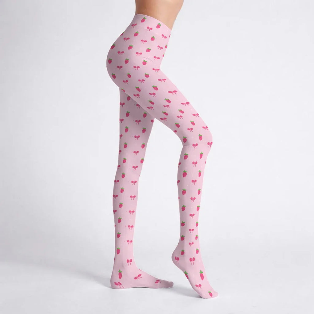 Pretty Lil Strawberries Stretchy Tights