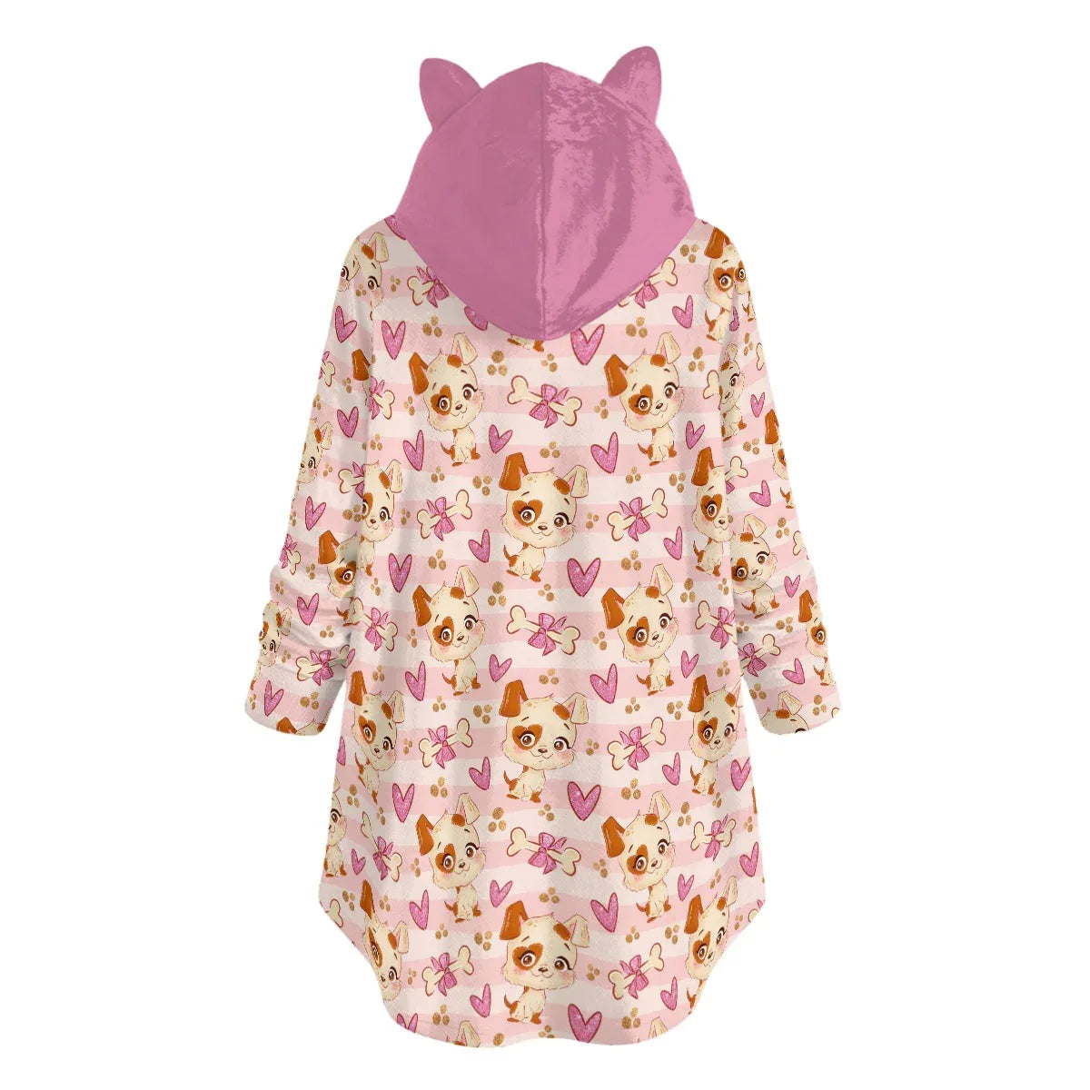 Puppy Love Flannel Ears Hoodie