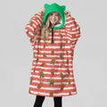 Merry Moose Ears Hoodie Blanket