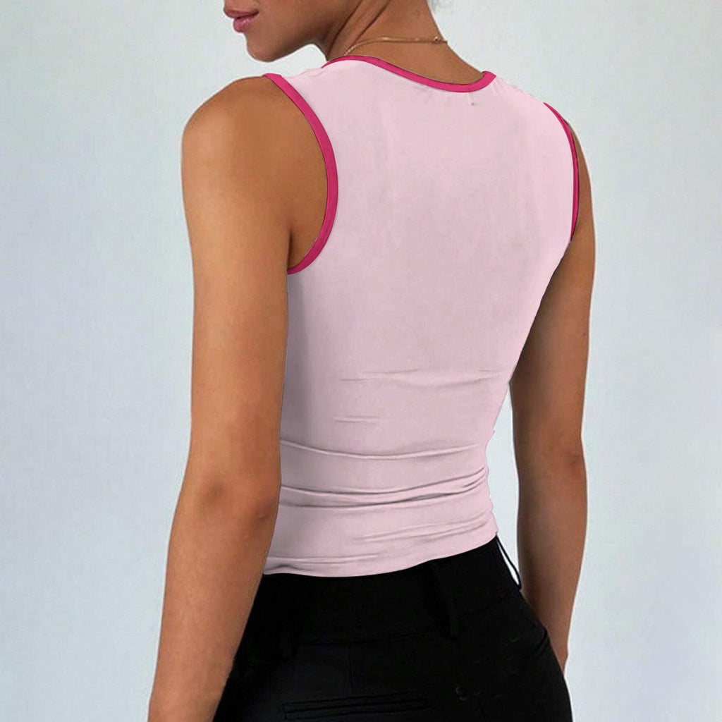 Dollified Pink Crop Tank Top