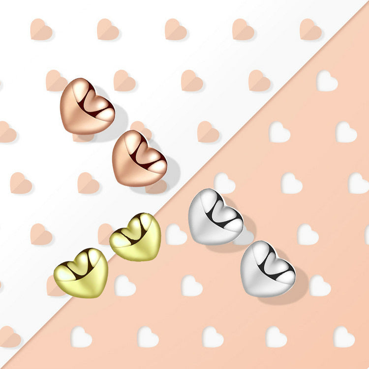 S925 Sterling Silver Heart Earrings