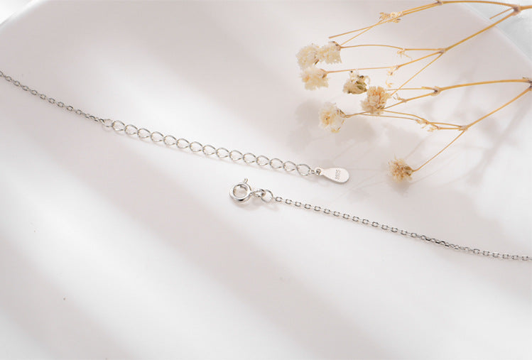 S925 Silver Circle Tassel Necklace