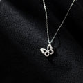 S925 Silver Diamond Butterfly Forest Necklace