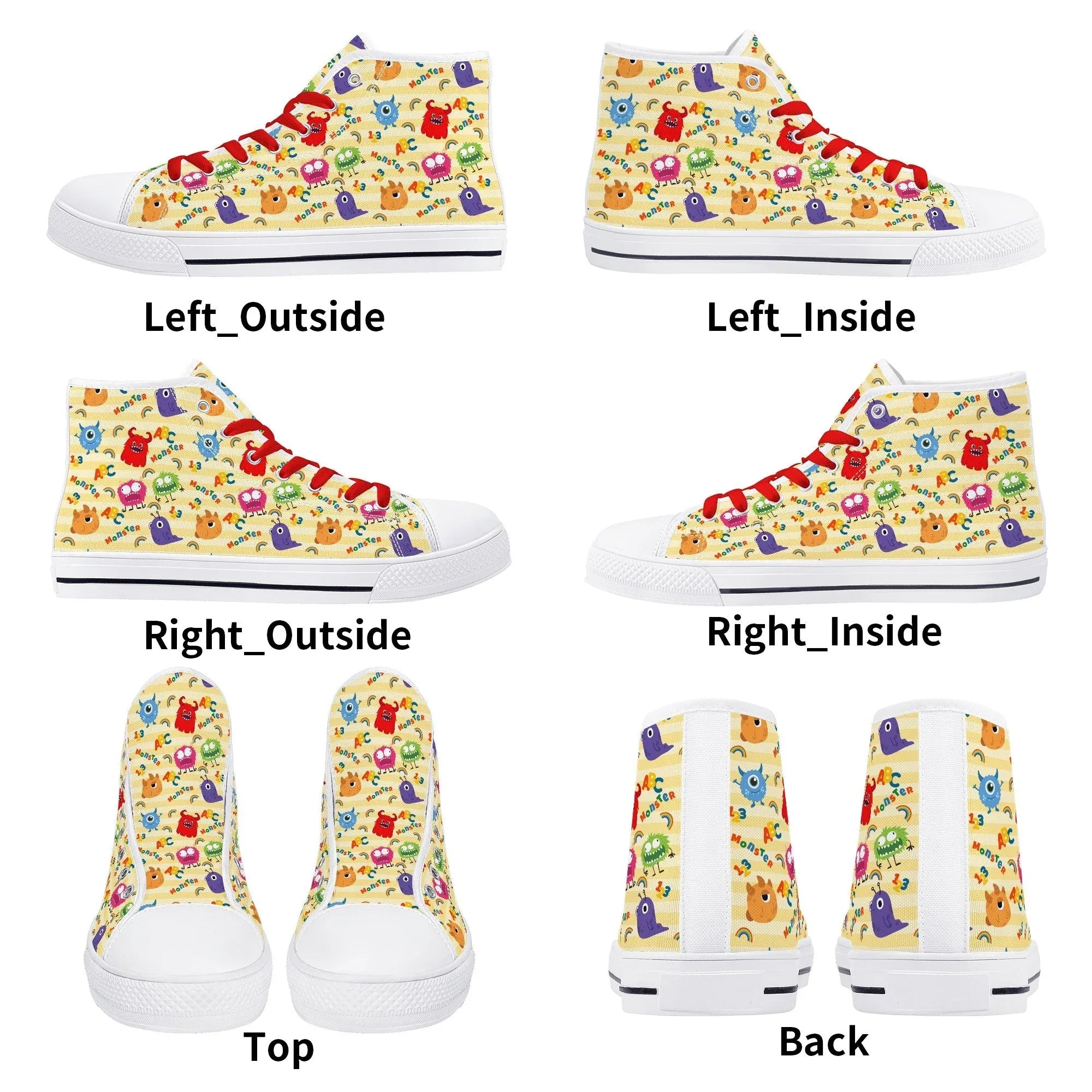 Lil Monsters Unisex High Top Canvas Shoes