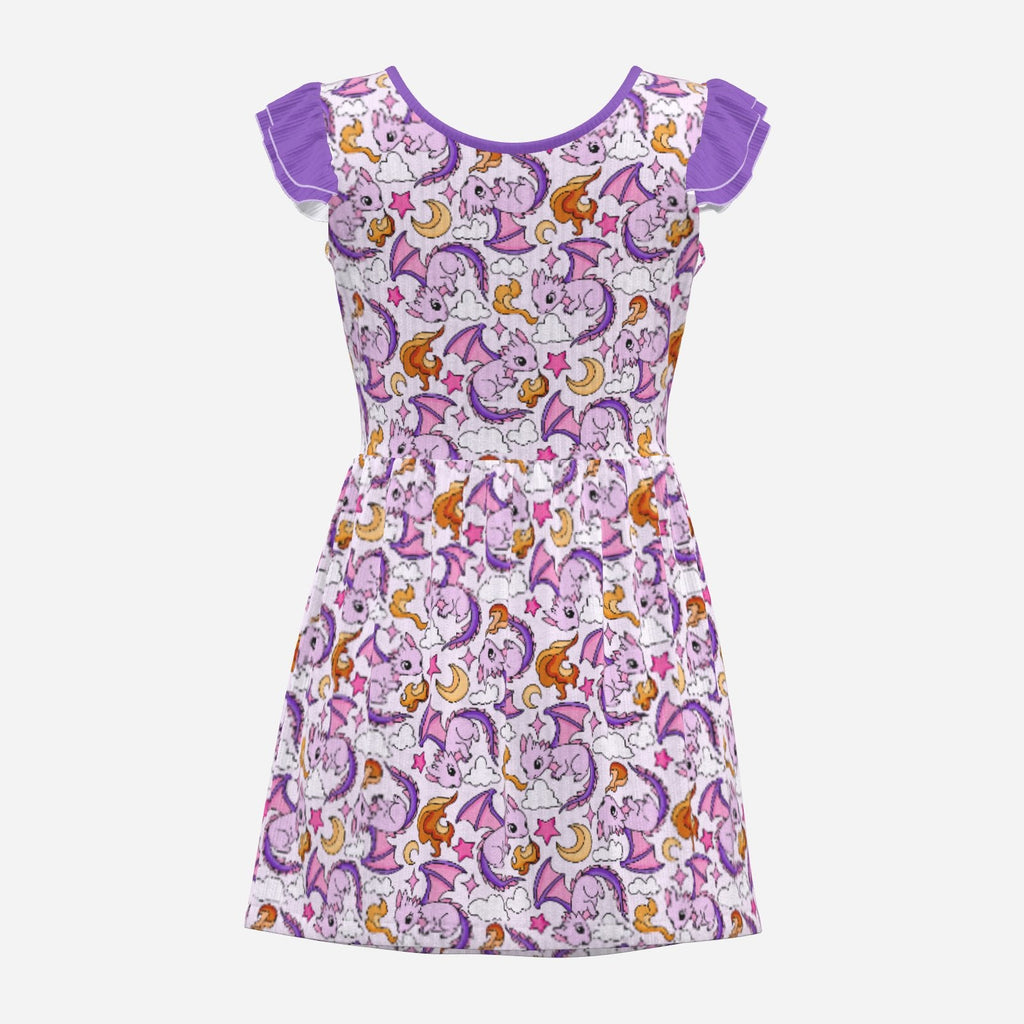Moonfire Dragon Playsuit CuddleDress | Built-In Brief & Snap Closure