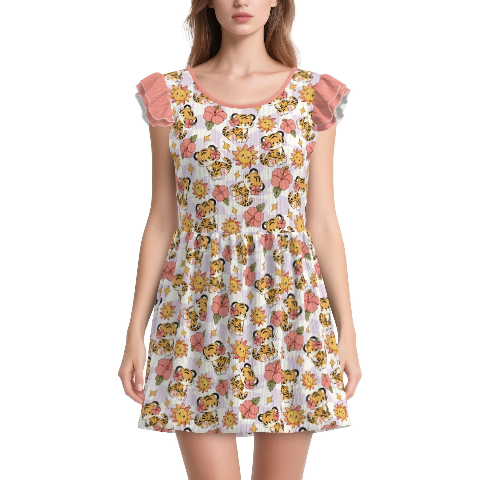 Sunbeam Tiger Playsuit CuddleDress | Built-In Brief & Snap Closure