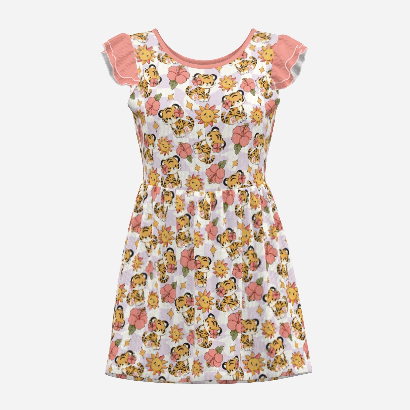 Sunbeam Tiger Playsuit CuddleDress | Built-In Brief & Snap Closure