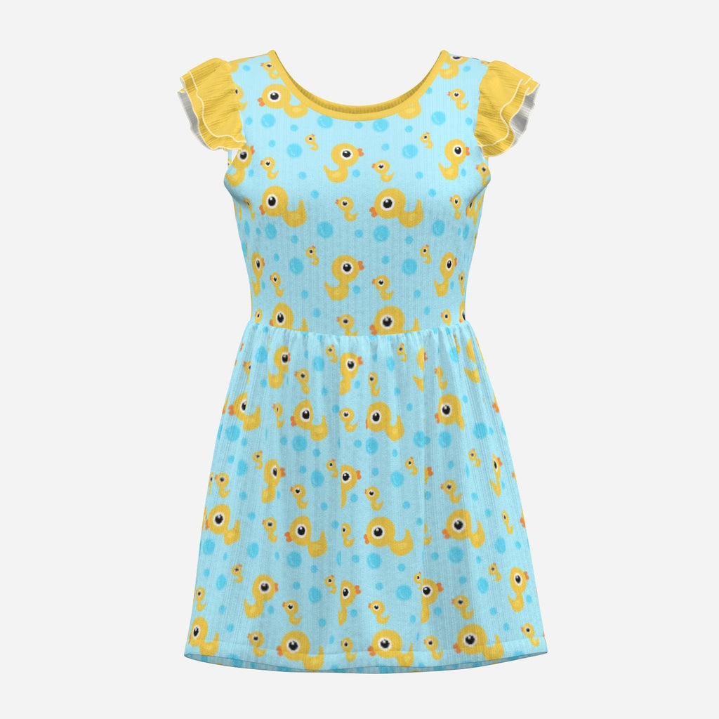 Ducky Bubble Bath Playsuit CuddleDress | Built-In Brief & Snap Closure