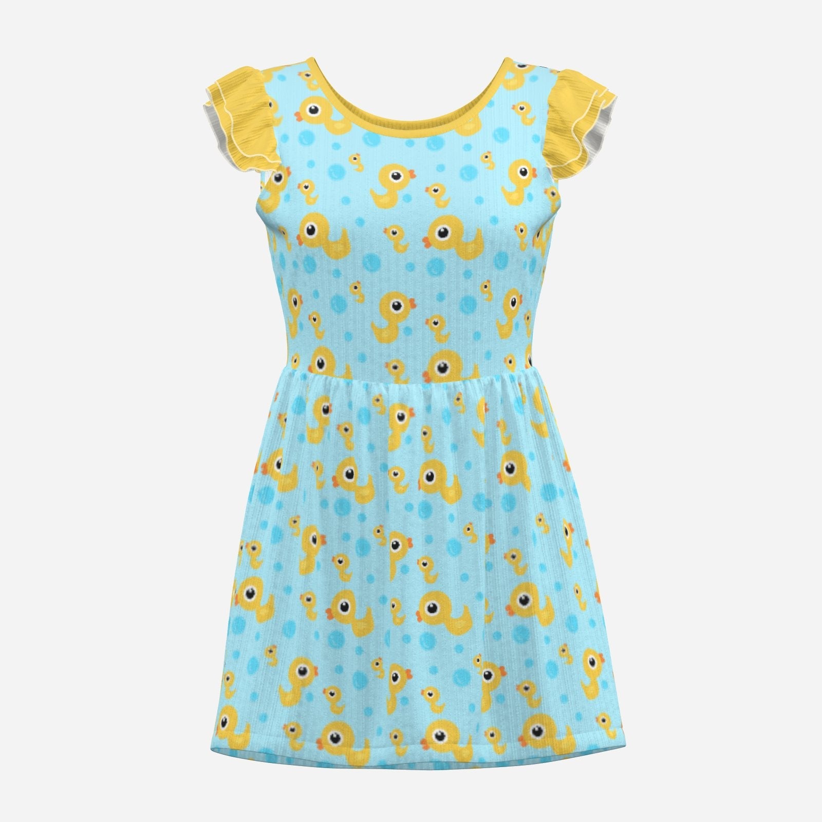 Ducky Bubble Bath Playsuit CuddleDress | Built-In Brief & Snap Closure