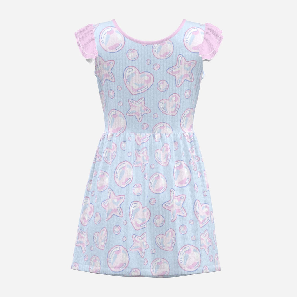 Kawaii Bubbles Playsuit CuddleDress | Built-In Brief & Snap Closure