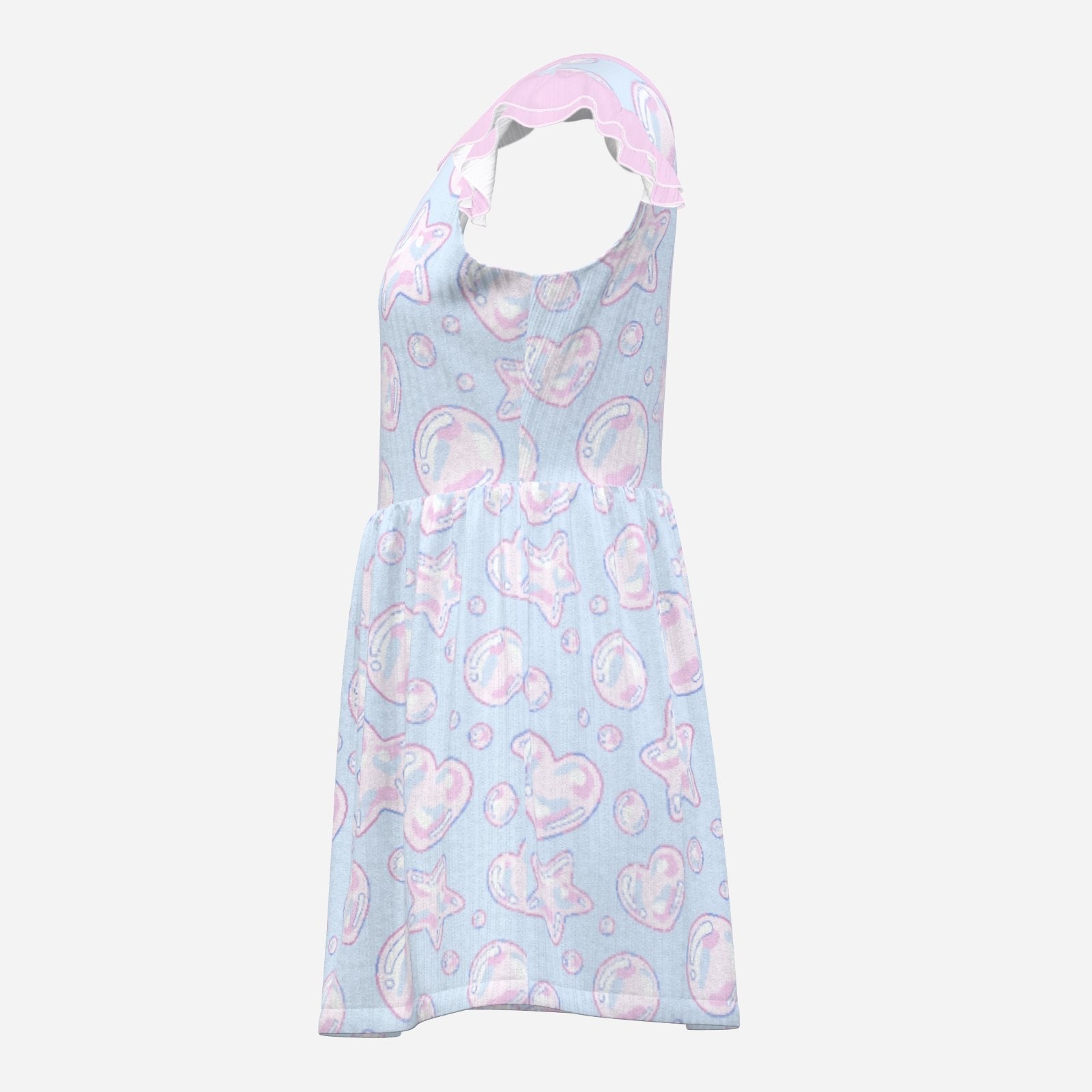 Kawaii Bubbles Playsuit CuddleDress | Built-In Brief & Snap Closure