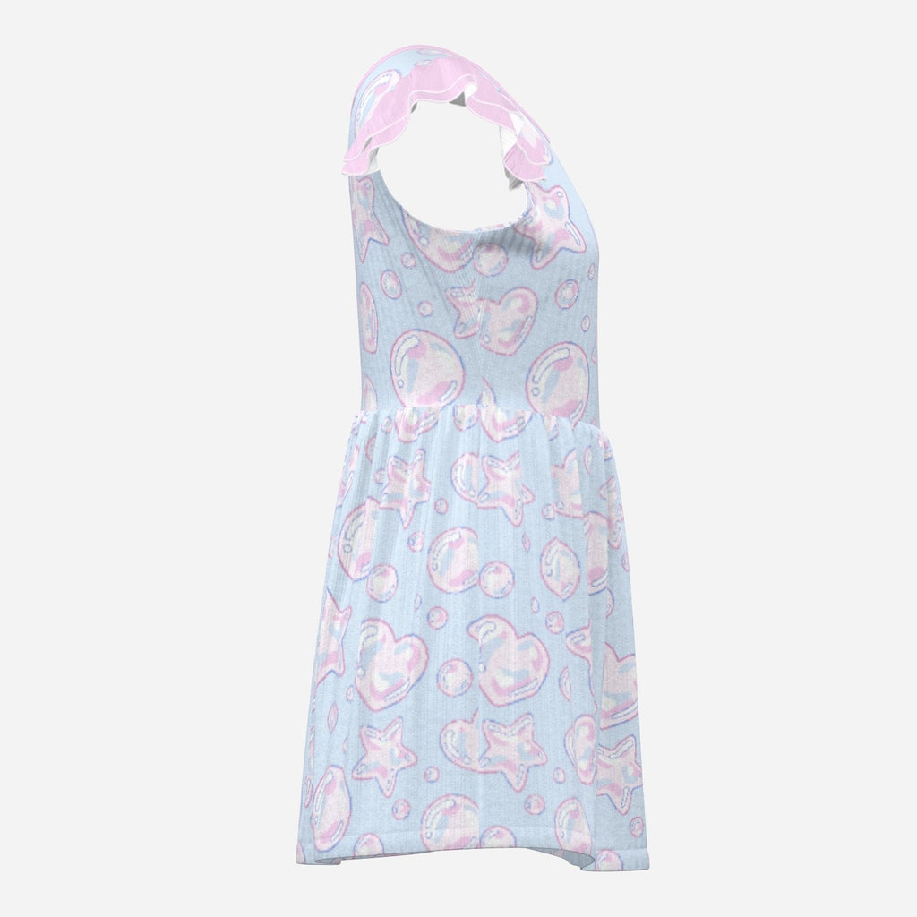 Kawaii Bubbles Playsuit CuddleDress | Built-In Brief & Snap Closure