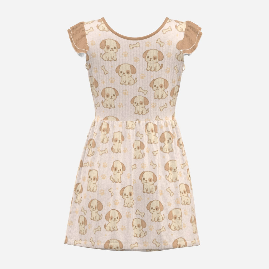Biscuit Pup Playsuit CuddleDress | Built-In Brief & Snap Closure