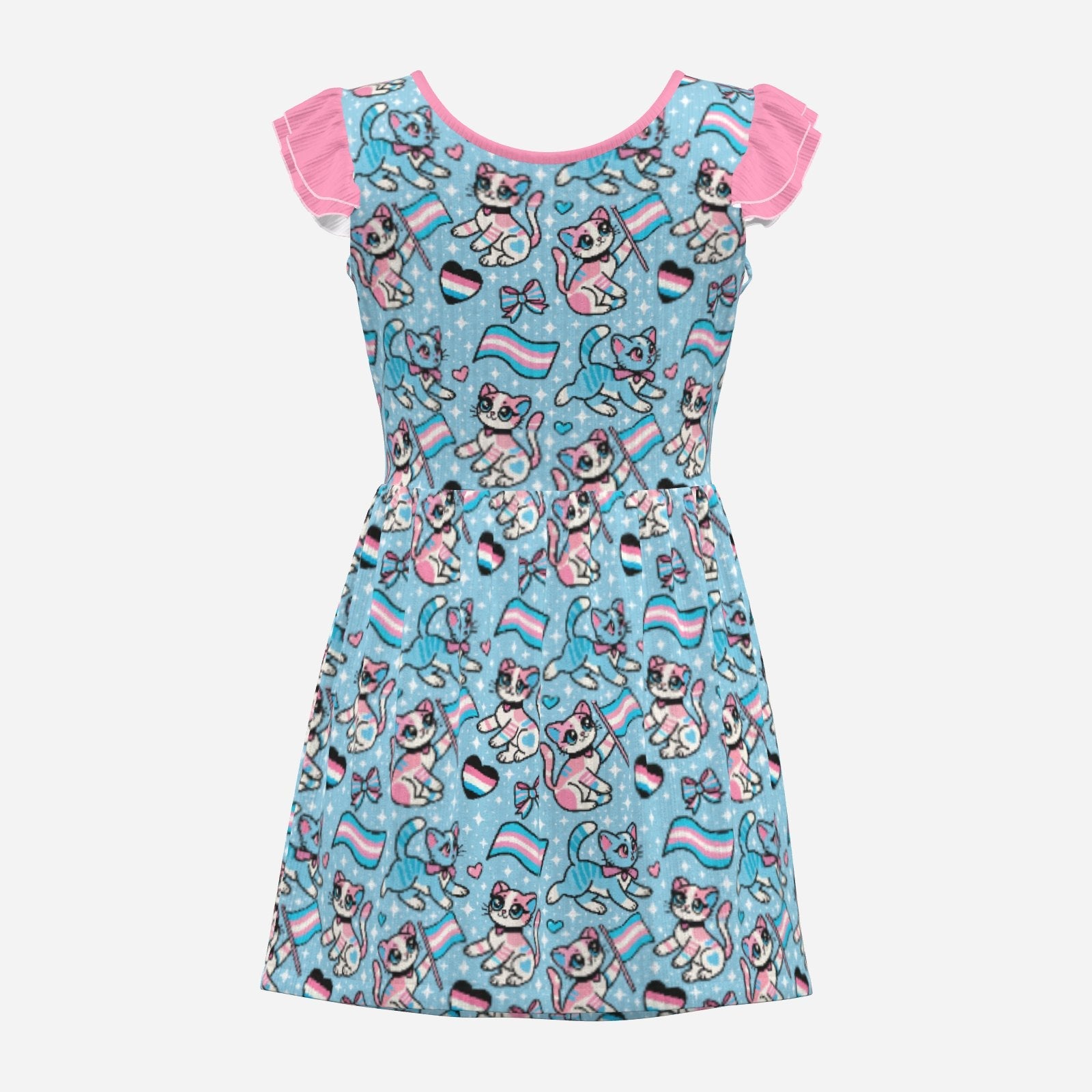 Purrfect Trans Pride Playsuit CuddleDress | Built-In Brief & Snap Closure
