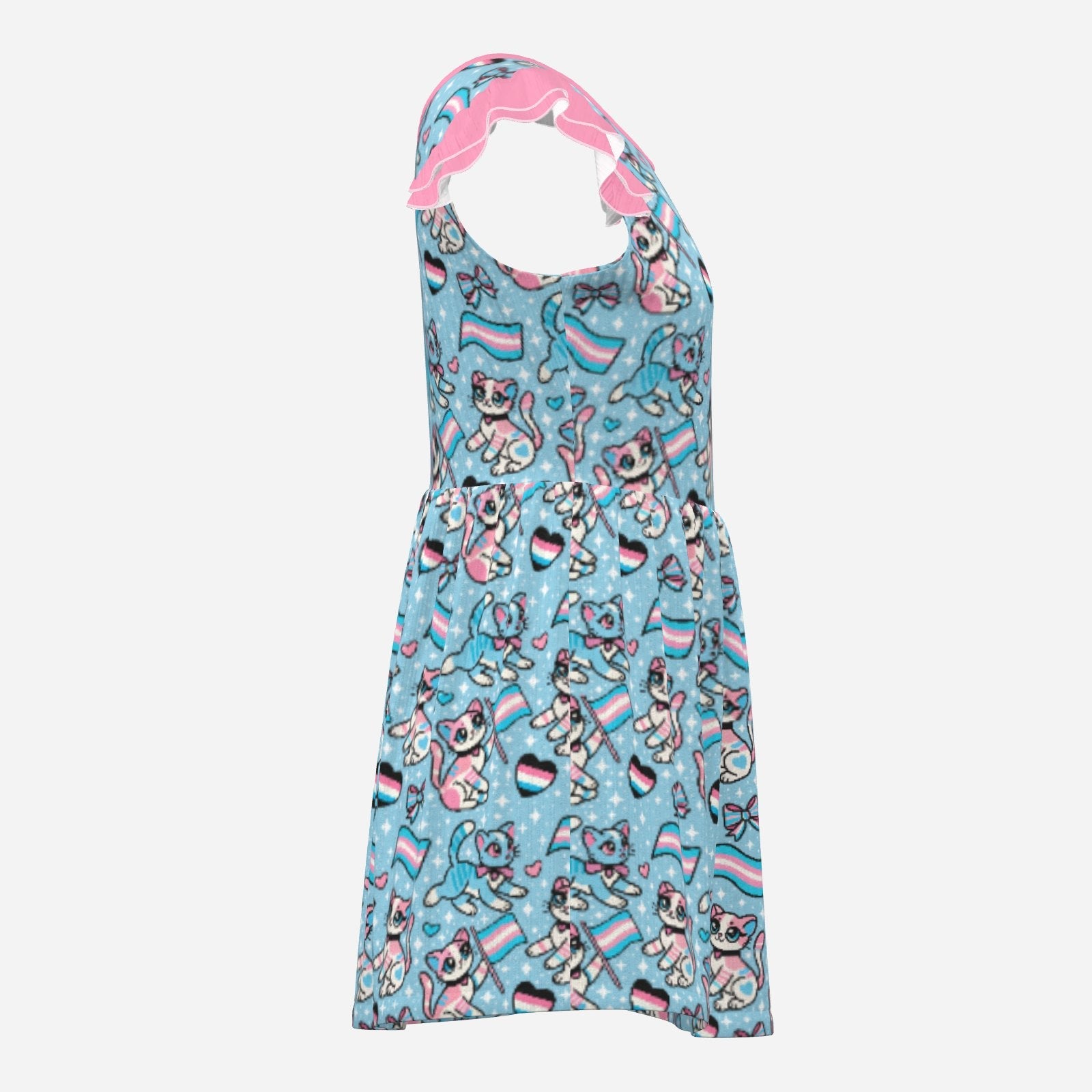 Purrfect Trans Pride Playsuit CuddleDress | Built-In Brief & Snap Closure