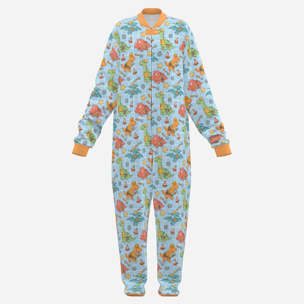 Tiny Dino Builders Footie CuddleSuit