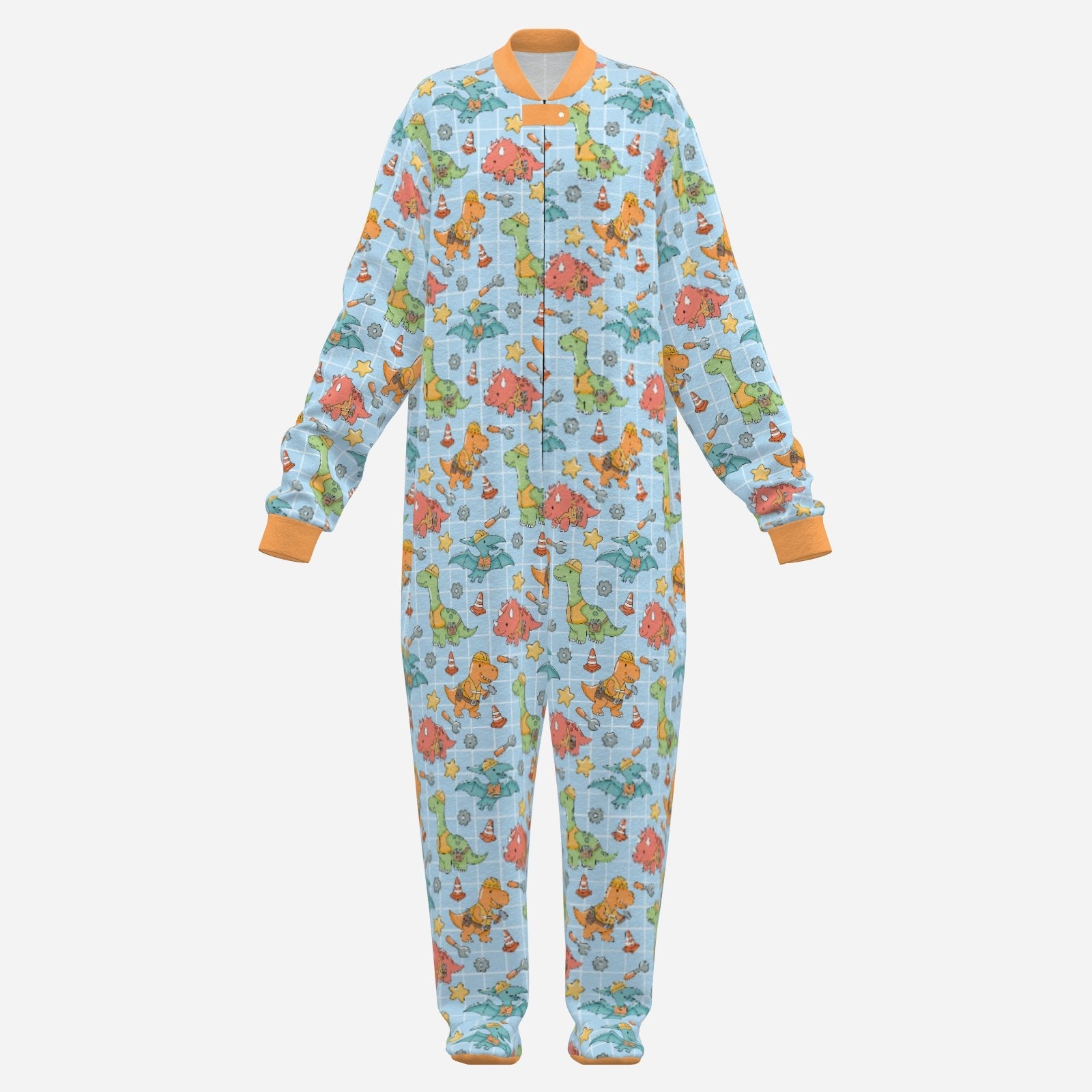 Tiny Dino Builders Footie CuddleSuit