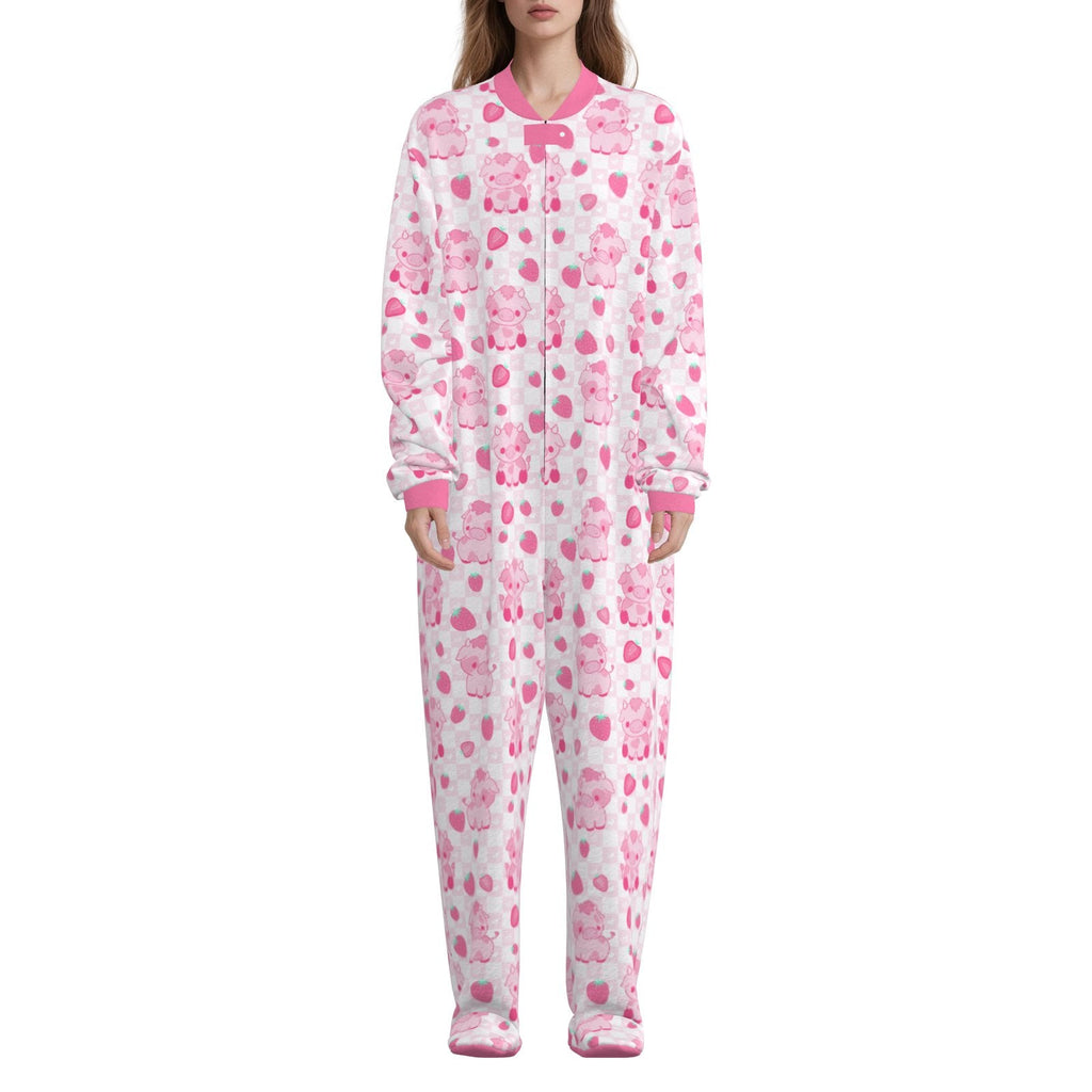 Berry Moo Footie CuddleSuit