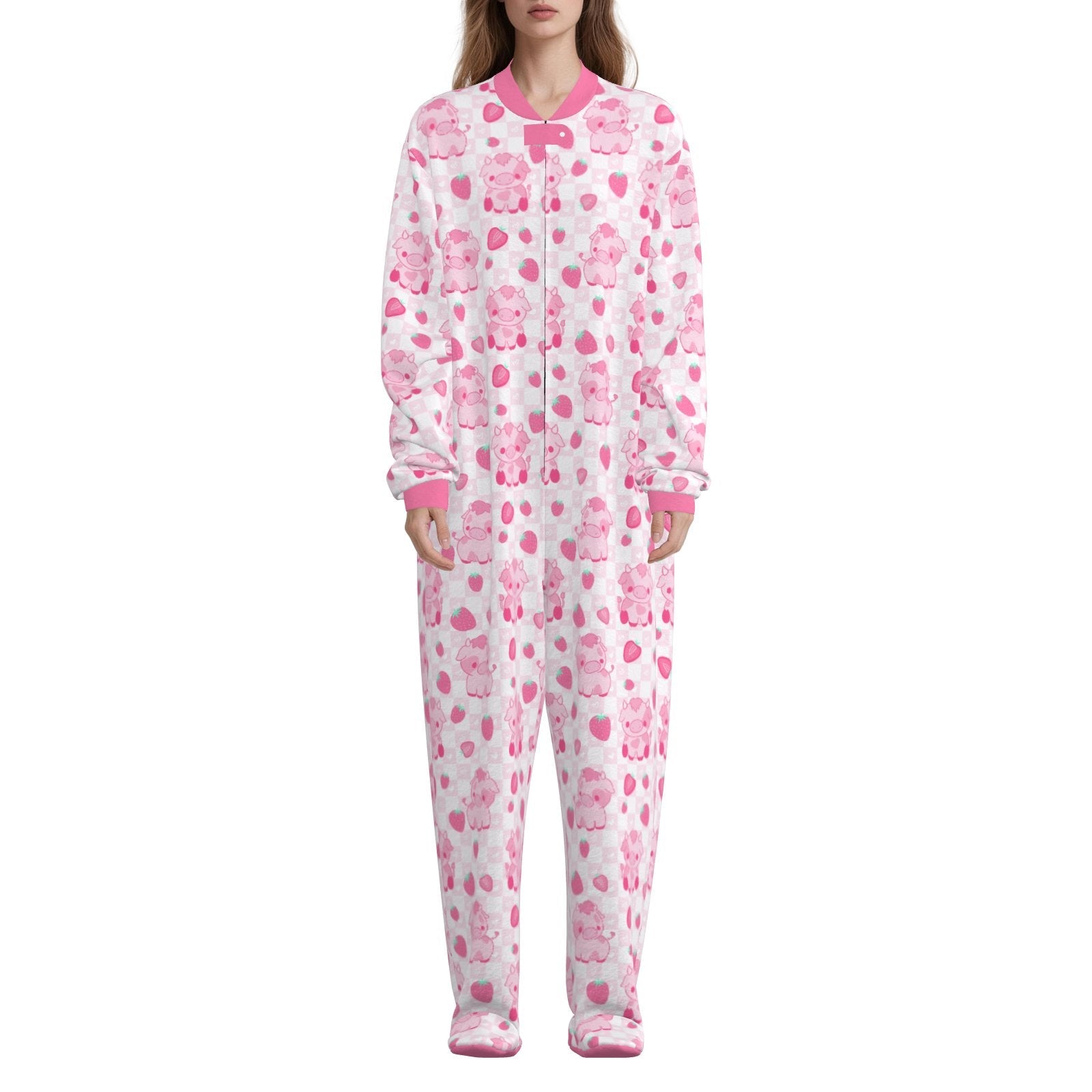 Berry Moo Footie CuddleSuit