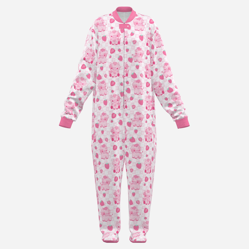 Berry Moo Footie CuddleSuit