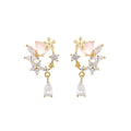 Ladies s925 silver wreath earrings