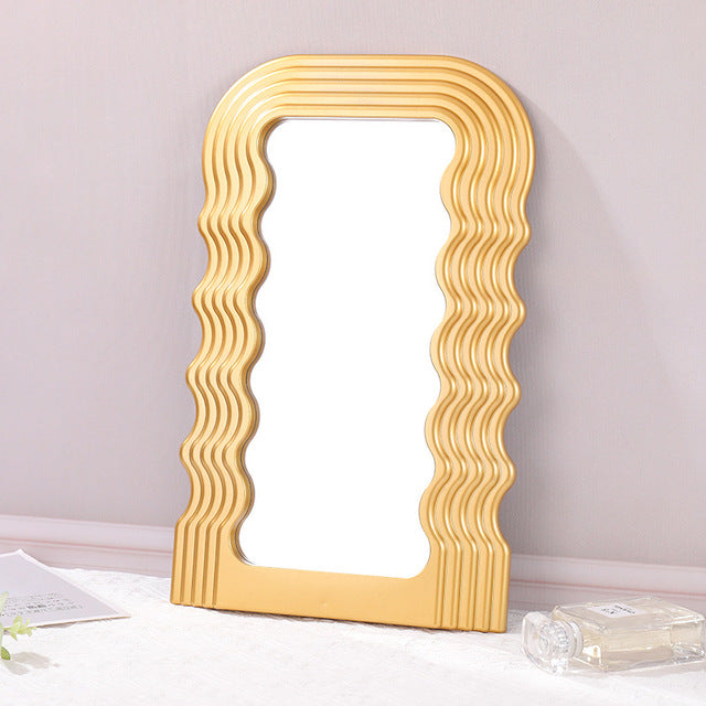 Wave Desktop Makeup Mirror for Entrance Decoration