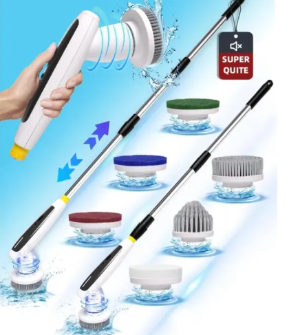 Electric Spin Scrubber with 7 Brush Heads