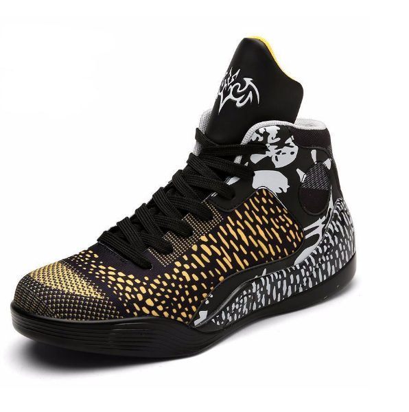 Couple High Top Basketball Shoes - Graffiti Style