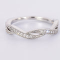 Everyday Lightweight Luxury Twisted-cross Wedding Ring