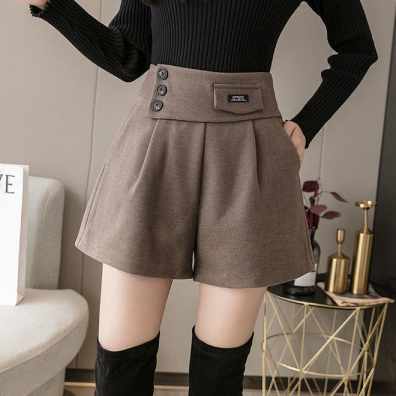 Women's Casual Thickened Wool Shorts