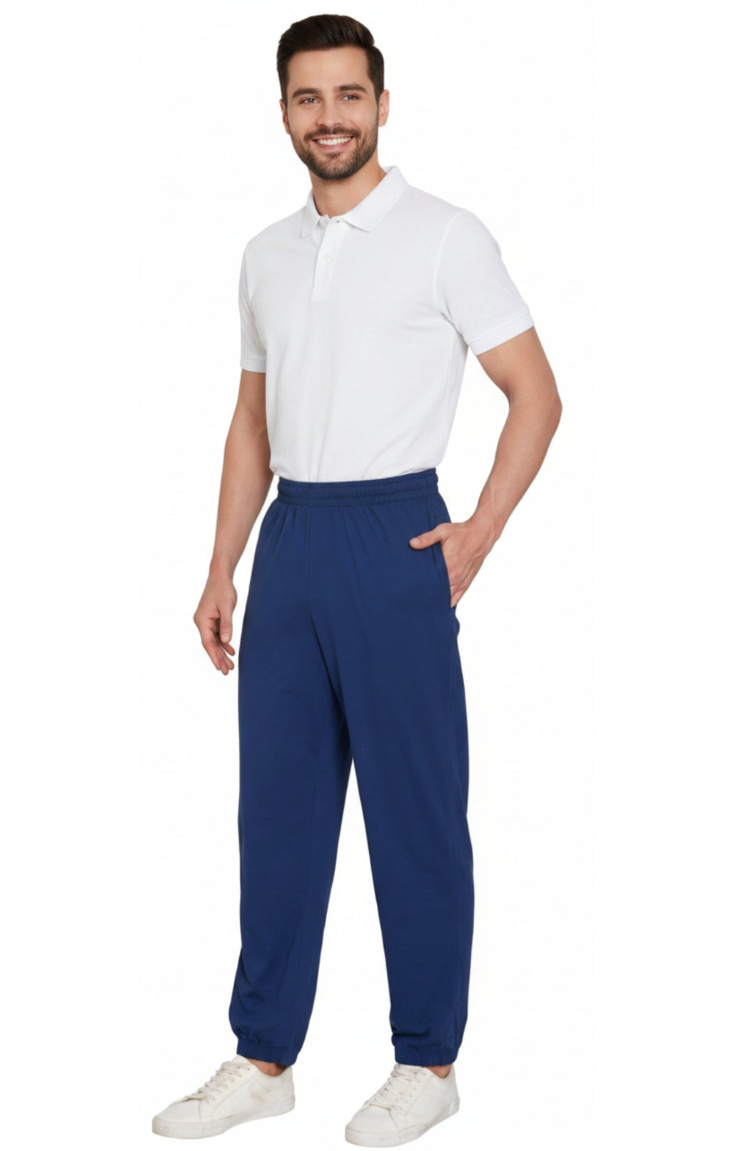 Mens Pull On Elastic Waist Knit Pants - Relaxed Dressing for Comfort