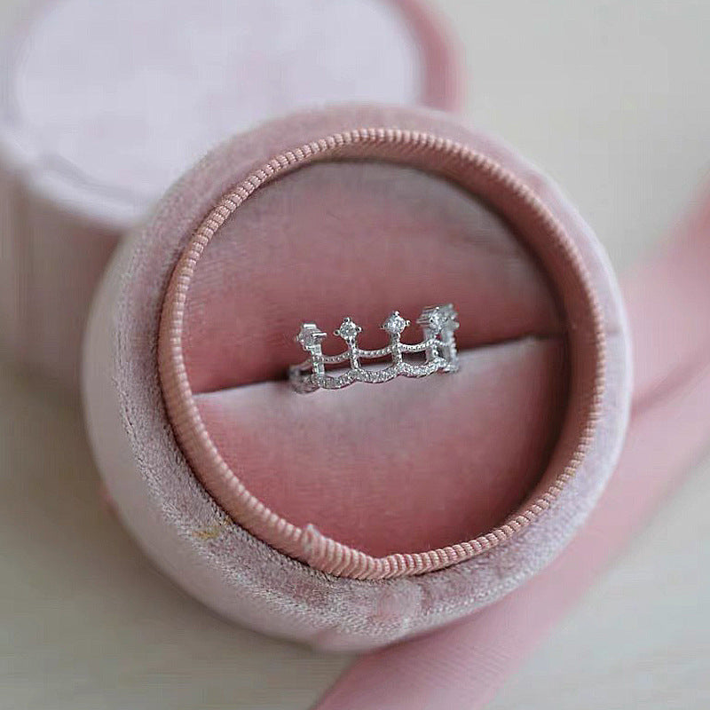 S925 Silver Lace Skirt Ring