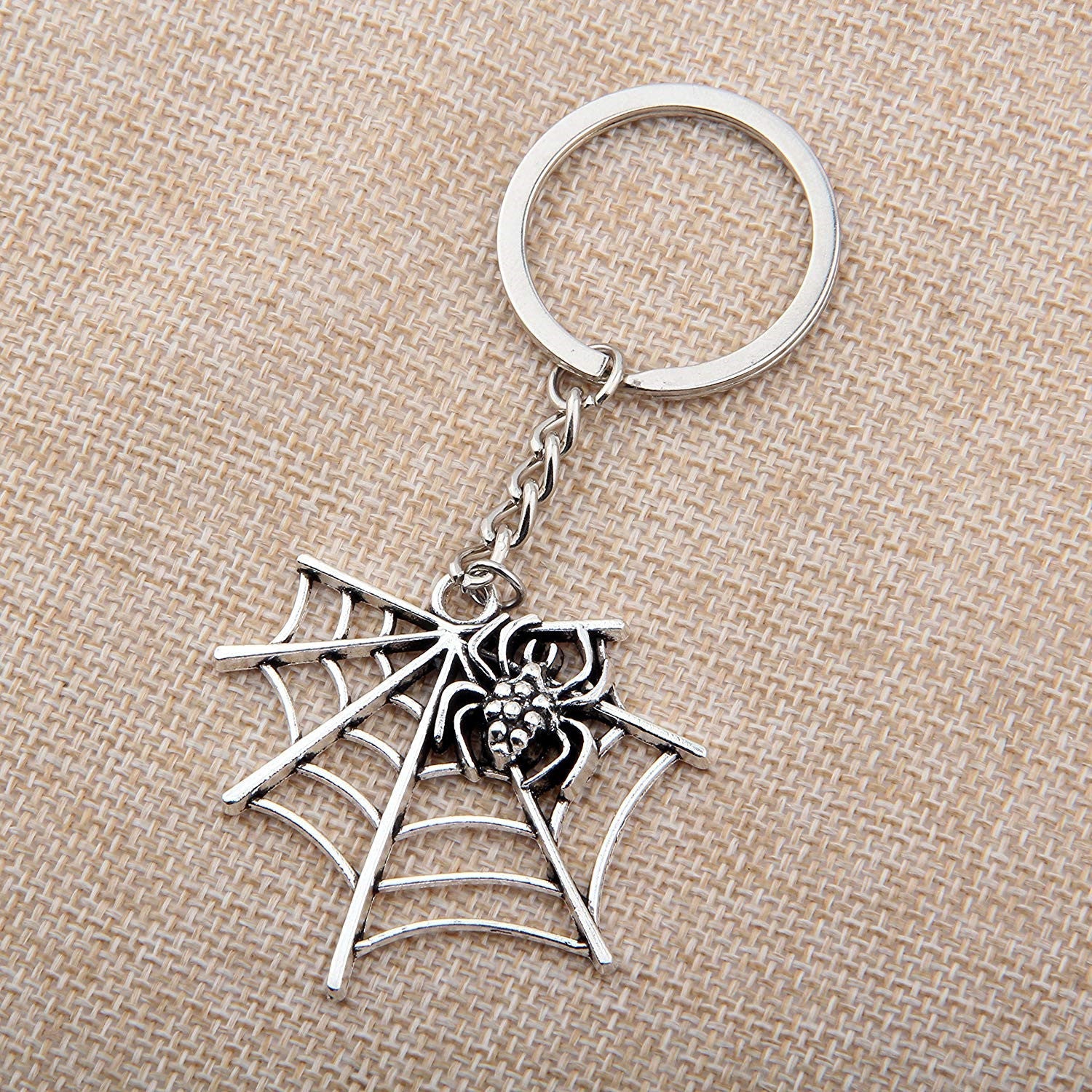 Europe And The United States Halloween Spider Web Shape Pendant Key Chain