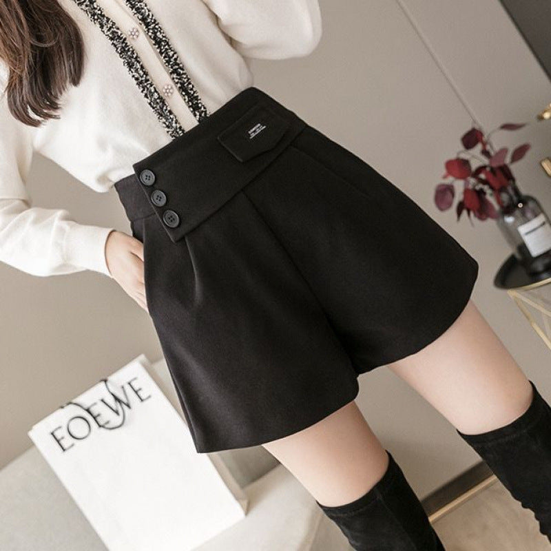 Women's Casual Thickened Wool Shorts