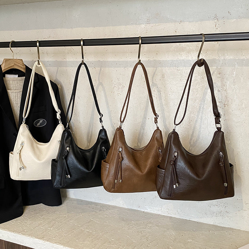 Womens Retro-Style Fashionable Casual High-Capacity Crossbody Bag