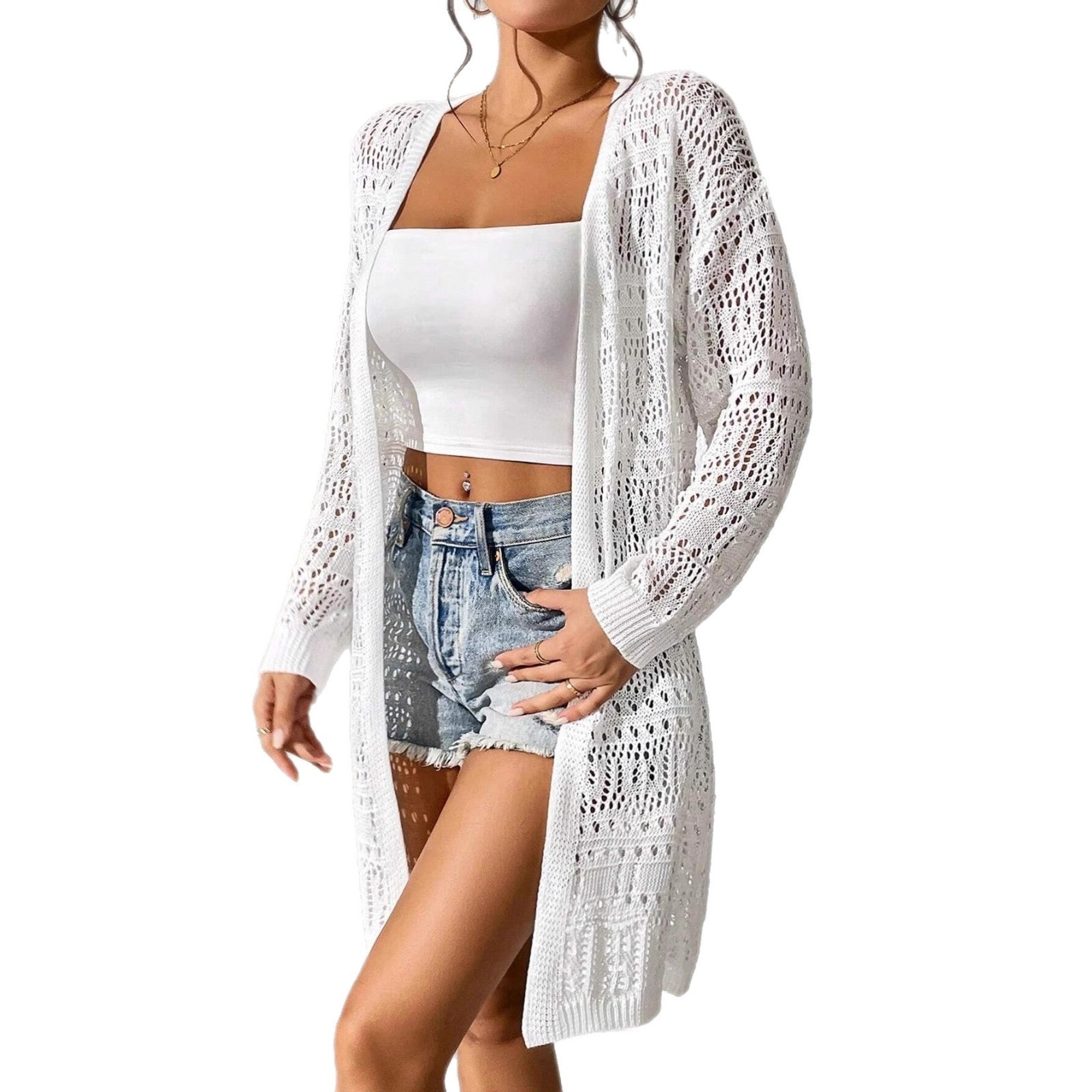 Summer New Solid Color Knitted Sweater Women