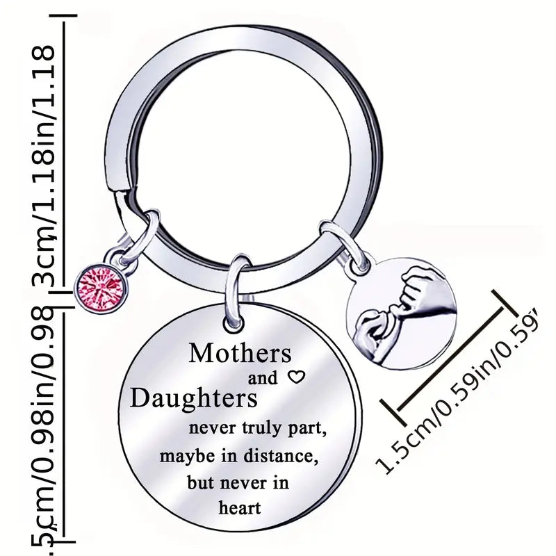 Stainless Steel Keyring Gift for Mother and Daughter