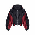 Profile Structure Splicing Quilted Short Hood Shell Jacket