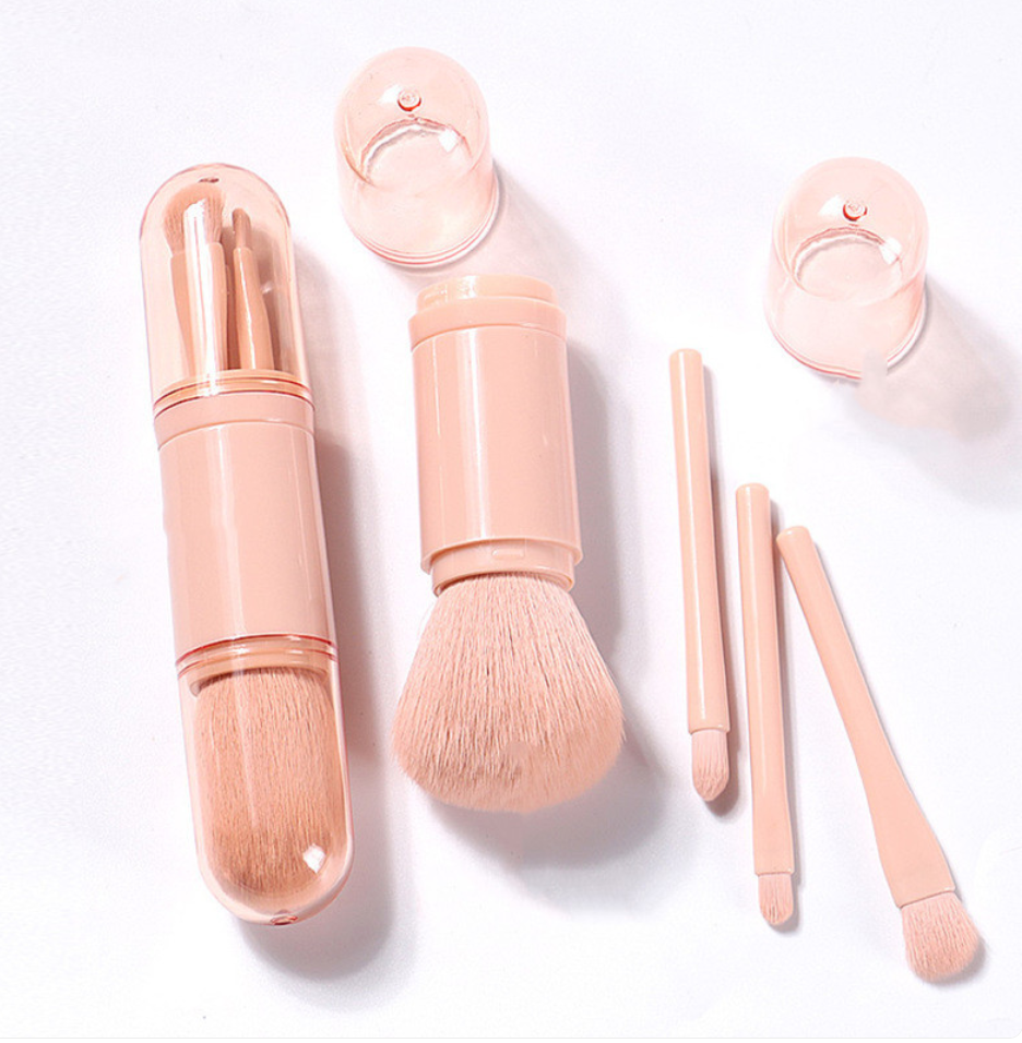 4-in-1 Retractable Portable Makeup Brush